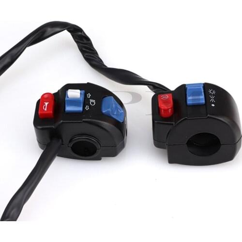 Aluminum 22mm Motorcycle Switches Motorbike Horn Button Turn Signal Electric Fog Lamp Light Start Handlebar Controller Switch