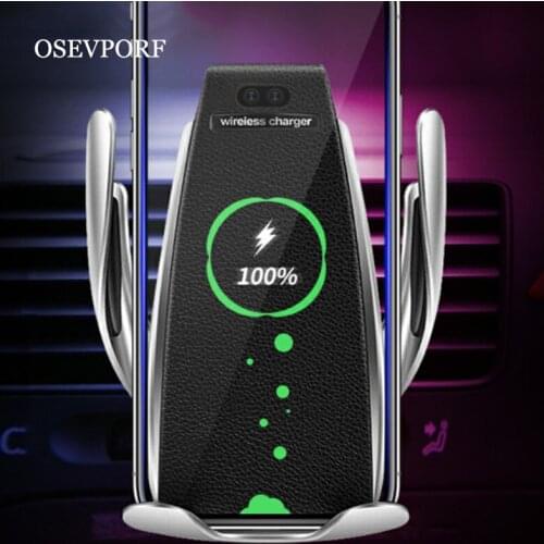OSEVPORF Automatic Clamping Car Wireless Charger Quick Charge For iPhone 11Pro MAX Huawei P30 Qi Infrared Sensor Phone Holders
