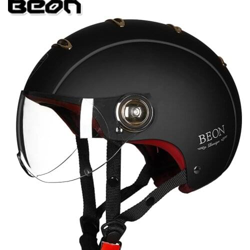 BEON motorcycle half helmet vintage capacete retro motocicleta motorbike scooter summer casco for men women B-105
