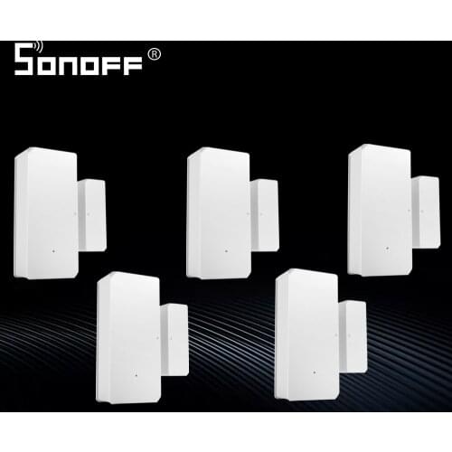 5PCS Sonoff Sensor DW2 Wifi Wireless Door Window Sensor Security Alarm System Smart Home Detectors Works With Ewelink