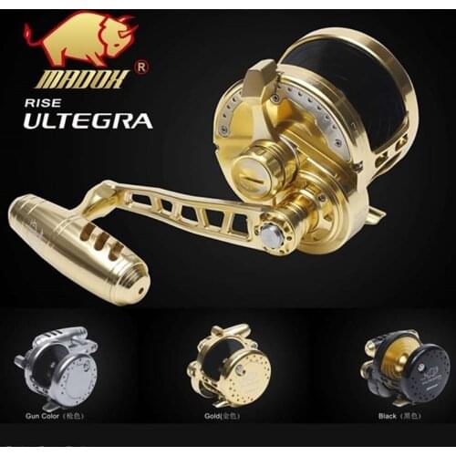 Madox All Aetal Slow Jigging Reel Max Drag 20-30 kg 11BB Sea Boat Fishing Wheel Trolling Reel