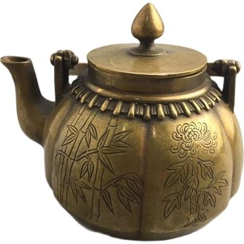 Chinese Old Copper Collection Pure Copper Plum orchid bamboo chrysanthemum