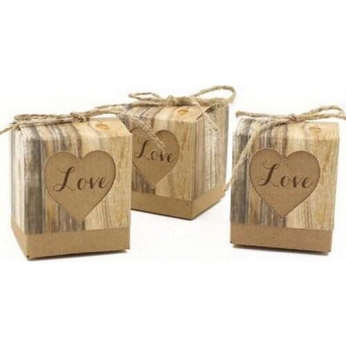 Baby Shown Love Heart Candy Boxes Wedding Party Favor Candy Box and Gift With Ribbon Wedding Party Decoration Mariage