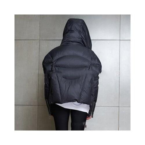 90% Duck Down Jacket Women Short Hooded Parka European Cool 2020 New Feathers Warm Coat Ladies Pink Loose Jacket Outwear LX2322