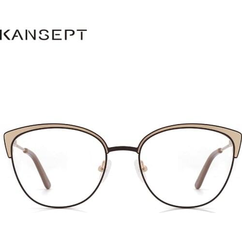 KANSEPT Metal Eyeglasses Frame Women Brand Design Fashion Spectacle Optical Glasses Frames High Quality#KL8388