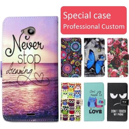 Fashion cartoon printed flip wallet leather case for Fly Stratus 7 FS458 with Card Slot phone bag book case,free gift