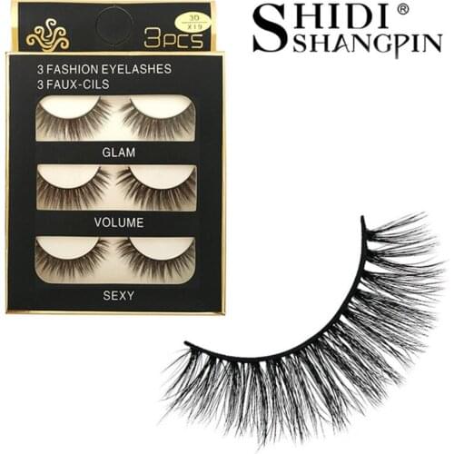 New 3 Pairs mink eyelashes natural long false eyelashes 3d mink lashes makeup 3d eyelash extensions fake eye lashes maquiagem