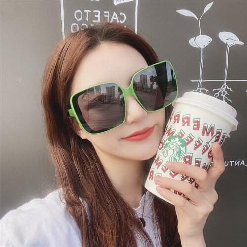 New Fashion Gradient Eyewear Large Frame Style Sun Glasses 2020 New Brand Unisex Square Colorful Sunglasses for Men/Women UV400