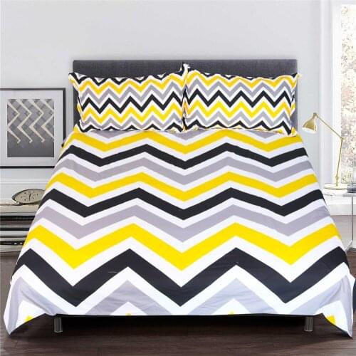 Geometry Duvet Cover Plaid Striped Quilt Cover Skin Care Cotton Bedclothes with Zipper Twin Full Queen King Bedclothes
