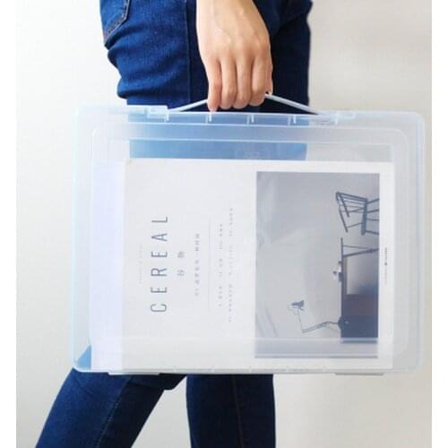 PP Plastic Clear File Box Office Paper Organizer Document Box Waterproof Case For Documents