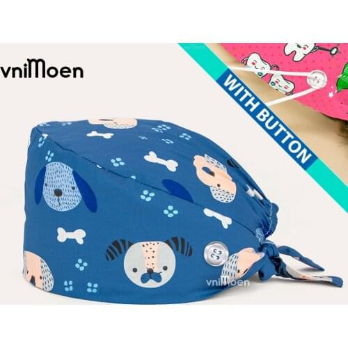 Operation hat Hot Sales Nurse uniform cap women Work nursing Scrubs Top Nursing with Button Pet doctor Clinic work cap wholesale