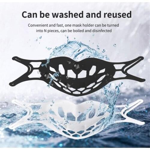Silicone 3D Face Mask Inner Support Frame Silicone Mouth Mask Bracket Food Grade Silicone Mask Holder Breathable Valve Reusable