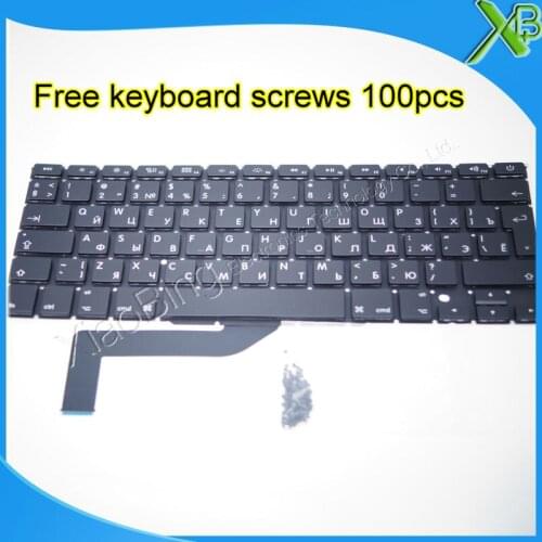 Brand New RU Russian keyboard+100pcs keyboard screws For MacBook Pro Retina 15.4" A1398 2013-2015 Years