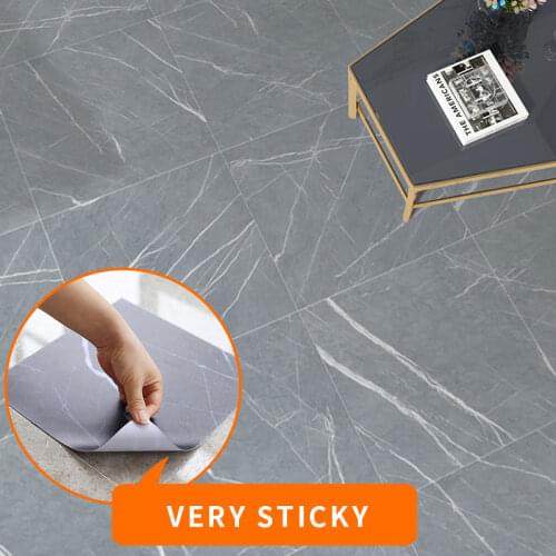 Modern Thick Self Adhesive Tiles Floor Stickers Marble Bathroom Ground Wallpapers PVC Bedroom Furniture Wall Sticker Room Decor