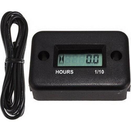 Universal Waterproof Digital Hour Meter LCD Digital Display Portable Engine Hour Meter For Bicycles Motorcycles Easy To Install