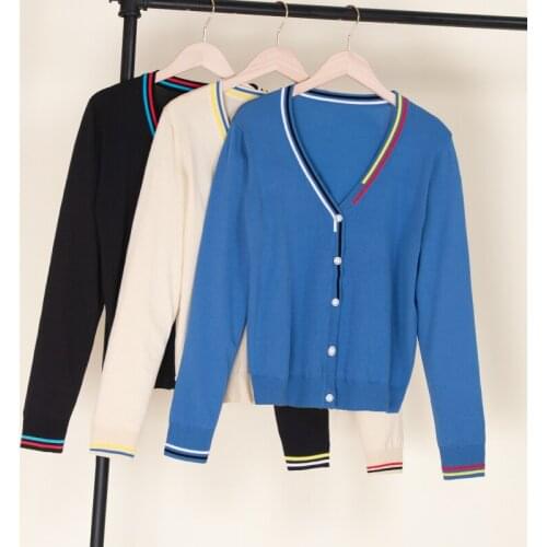 2021korean style fashion plus size cropped long sleeve crochet Ladies cardigans for Womens clothing Knitted top sweaters woman