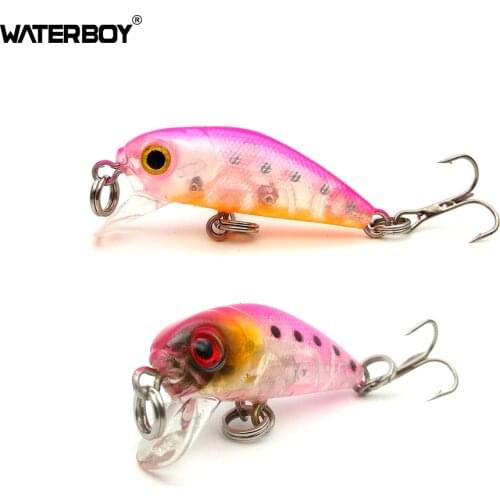 Waterboy Mini Crankbait Minnow Lure 3.5cm 1.4in 2g 0.1oz Hard Artificial Bait 5 colors Small Size Crank fishing lures hotsale