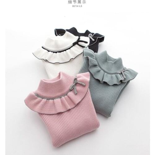 2020 Ins Winter Girls Trutleneck Sweaters Children Knit Sweater Winter Warm Slim Sweaters