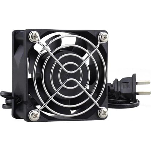 1PCS Gdstime 6cm 6025 EC Fan 60mm x 25mm EC Brushless Cooler Fan AC 110V 120V 220V 240V Axial Cooling Industry Fan with US Plug