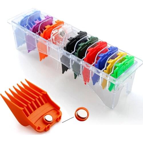 10 Pcs Colorful Hair Clipper Limit Comb Salon Hairdressing Replaceable Guide Comb Set Barber Accessories Hair Clipper Limit Comb