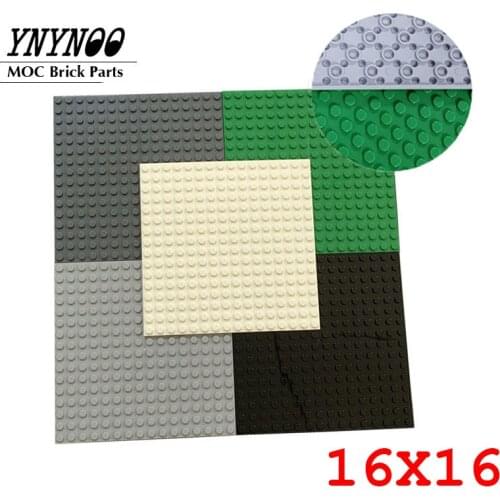 10Pcs/lot Plate 16x16 MOC Building Blocks Baseplate Figures Bricks 256 Dots Educational Creative DIY Toys Compatible with 91405