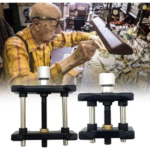 2pcs/set Repair Tool Fixed Base Remove 2 In 1 Watch Movement Holder Mini Watchmaker Professional Adjustable Jaw Portable Clamp