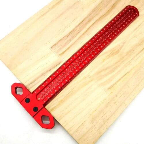 300/400/500/600mm Precision Marking T-Rule Aluminum Alloy T Type Hole Ruler Scribing Gauge Marking Measuring Tool