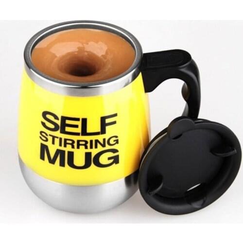 400ml Stainless Steel Self Stirring Mug Coffee Milk Mixing Cup Automatic Whisk Mug Tumbler With Lids Tazas de cafe creativas