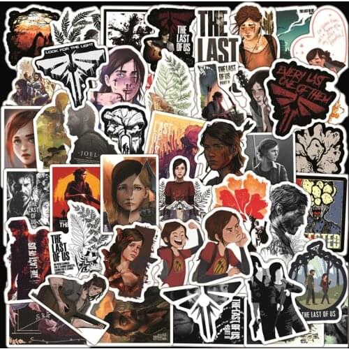 50Pcs The Last Of Us Part 2 Badge Stickers Pins Waterproof Paster DIY Car Laptop PC Suitcase Skateboard Guitar Stickers Toy Gift