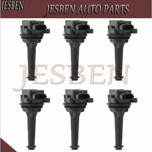 6PCS/lot 30713416 Brandnew Ignition Coils Fit For Volvo S80 XC90 2.8 2.9 3.0 T6 1998-2006 NO# 0221604008 UF341 9125601