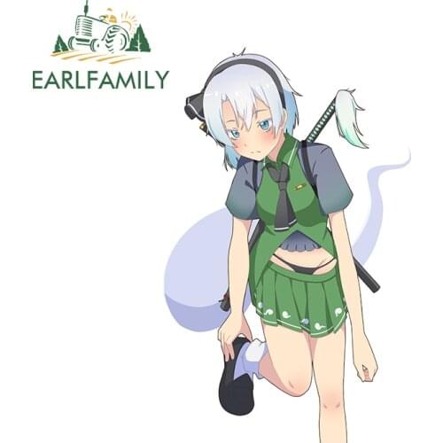 EARLFAMILY 13cm x 8.3cm for Youmu Konpaku Anime Car Sticker Scratch-Proof Waterproof Decal Motorcycle Bumper Vinyl Car Wrap