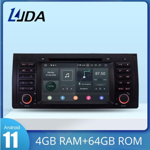 LJDA Android 10.0 Car DVD Player For BMW E39 X5 E53 M5 1 Din Car Radio GPS Navigation Stereo Multimedia 4G+64G DSP Headunit WIFI