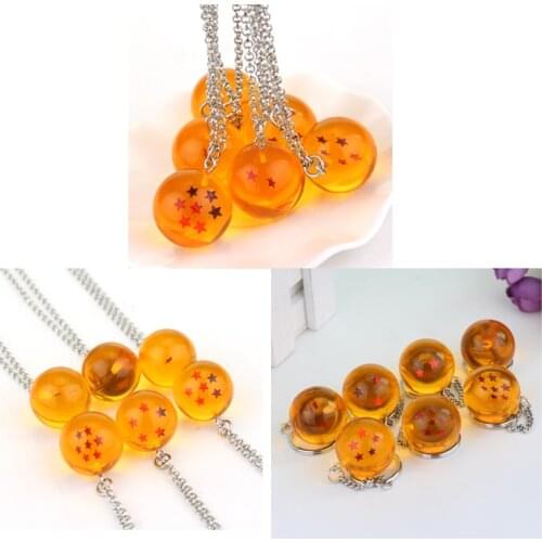 Popular Japanese Anime Dragon Series 1-7 Star Resin Dragon Pendant Keychains Keyrings For Women Men Cosplay Gift