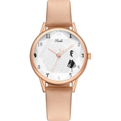 Reloj Mujer Fashion Luxury New Womens Analog Quartz Wristwatch Leather Belt Watch Ladies Watches for Women Stylish Dress Clock