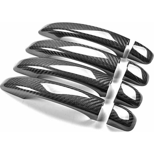 Carbon Fiber Car Exterior Door Handle Cover Mouling Trim for Audi A1 A3 A4 Q3 Q5 S3 S4 2009 2010 2011 2012 2013 2014 2015 2016