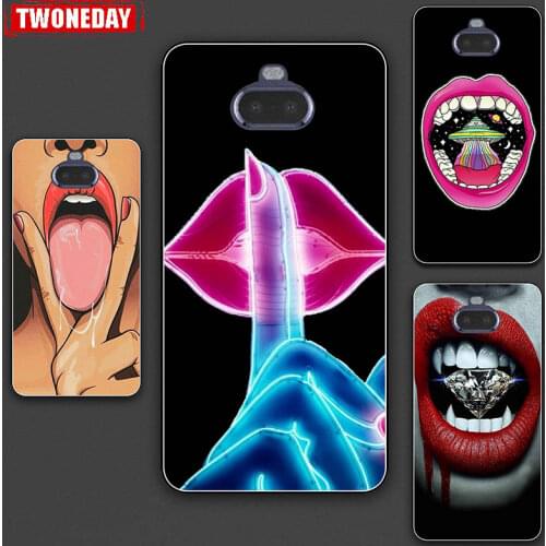 Sexy lips Case For SONY Xperia 20 8 10 5 1 ii III XZ5 XZ3 XZ4 XA3 Plus Ultra Compact ACE T3 L4 Soft Silicone Print Cover