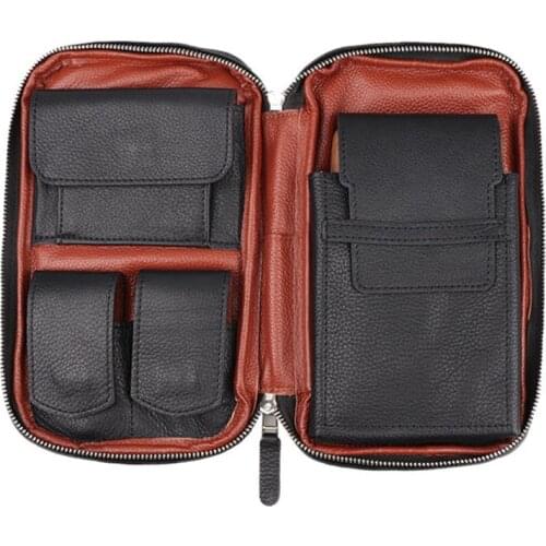 Travel Cowhide Cigar Storage Bag Humidor Smoking Cigarette Case Container Box N0PA