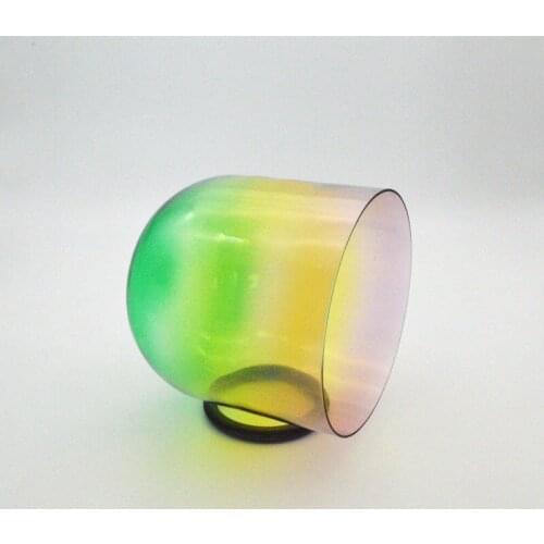 4th Octave Raiknbow Quartz Note C/D/E/F/G/A/B/A#Crystal Singing Bowl with colorful Light Customizable For Yoga 6.25"-6.75"