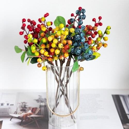 Artificial Fake Plant Artificial Mini Short Branch Foam Berry Christmas Dress Up Fresh Fruit Decoration Home Restaurant