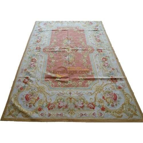 Round aubusson rug wool area rug woven wool carpet Handmade Livingroom Carpet Square Rug Aubusson Carpet
