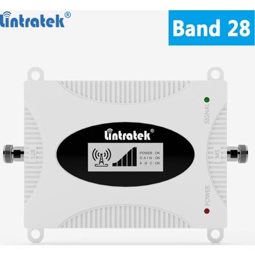 Lintratek B28 700Mhz Signal Booster 4G LTE Network Amplifier Band 28 Mobile Phone Repeater AGC for Orange SFR Claro Entel WOM