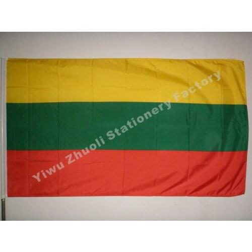 Lithuania Flag 150X90cm (3x5FT) 115g Lietuvos Respublika Or Republic Of Lithuania