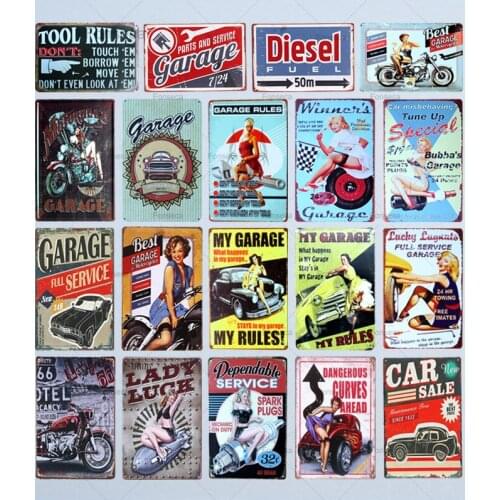 Dangerous Curves Ahead Metal Tin Signs Shabby Chic Car Garage Decorative Wall Craft Home Decor Retro Plaque Mix Order