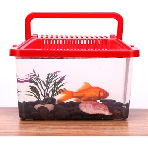 Mini Fish Tank Portable Pet Crate Climbing Breeding Box Breeding Box Reptile Square Box Hamster Transport Breeding Tortoise Box