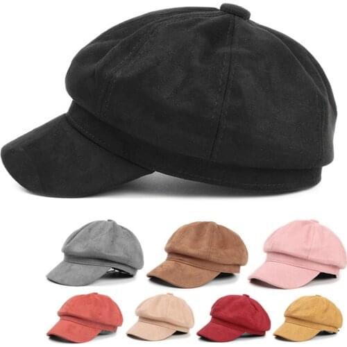 Fashion Octagonal Female British Retro Beret Newsboy Caps Painter Hat