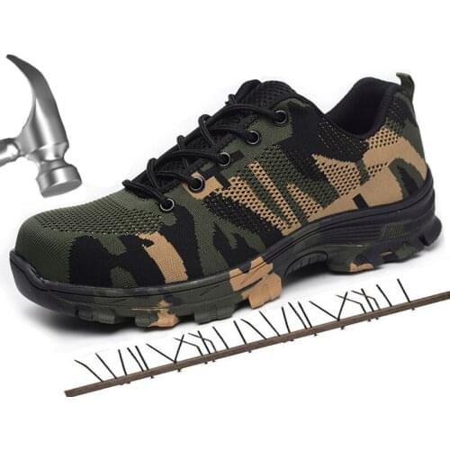 Mens Safety Boots 2020 Outdoor Steel Toe Cap Military Work & Safety Boots Work Shoes Men Camouflage Army Puncture Proof Boots