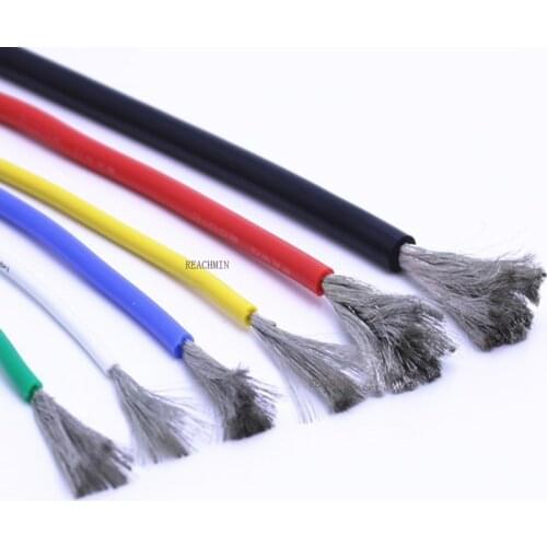 Soft silicone wire 16AWG4 6 7 8 9 10 11 12awg 13 14 15 17 18 20 22 24 26 28 30awg heat-resistant 60C- + 200C cable