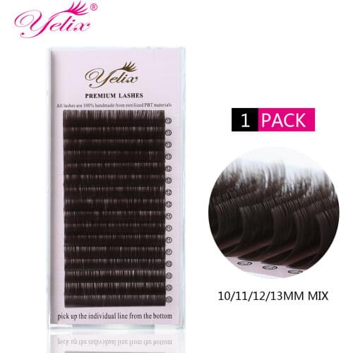 Yelix Dark Brown False Eyelashes Mink Hair False Eyelashes Eyelash Extension Thick Lashes Wispy Makeup Beauty Extension Tools
