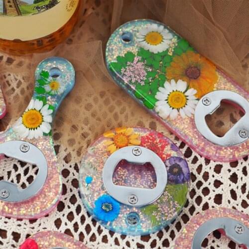 New Hot DIY Bottle Opener Kit with Parts Silicone Casting Mold Soft Keychain Baking Pan Mould for Craft Pendant Decoration