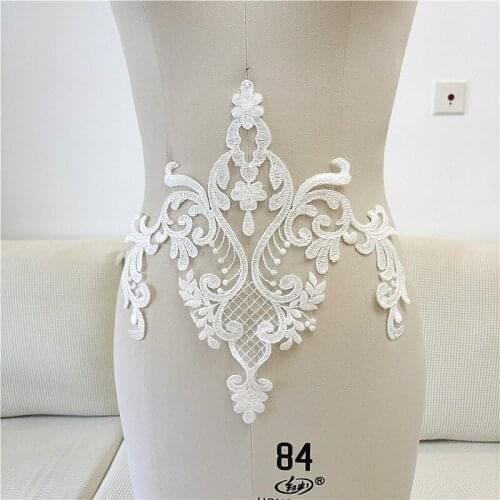 New Retro High-End Wedding Dress Patch Veil Car Bone Embroidery Sequins European Crown Waist Applique